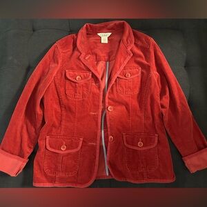 L.L. Bean Vintage Red Corduroy 4-Pocket Jacket